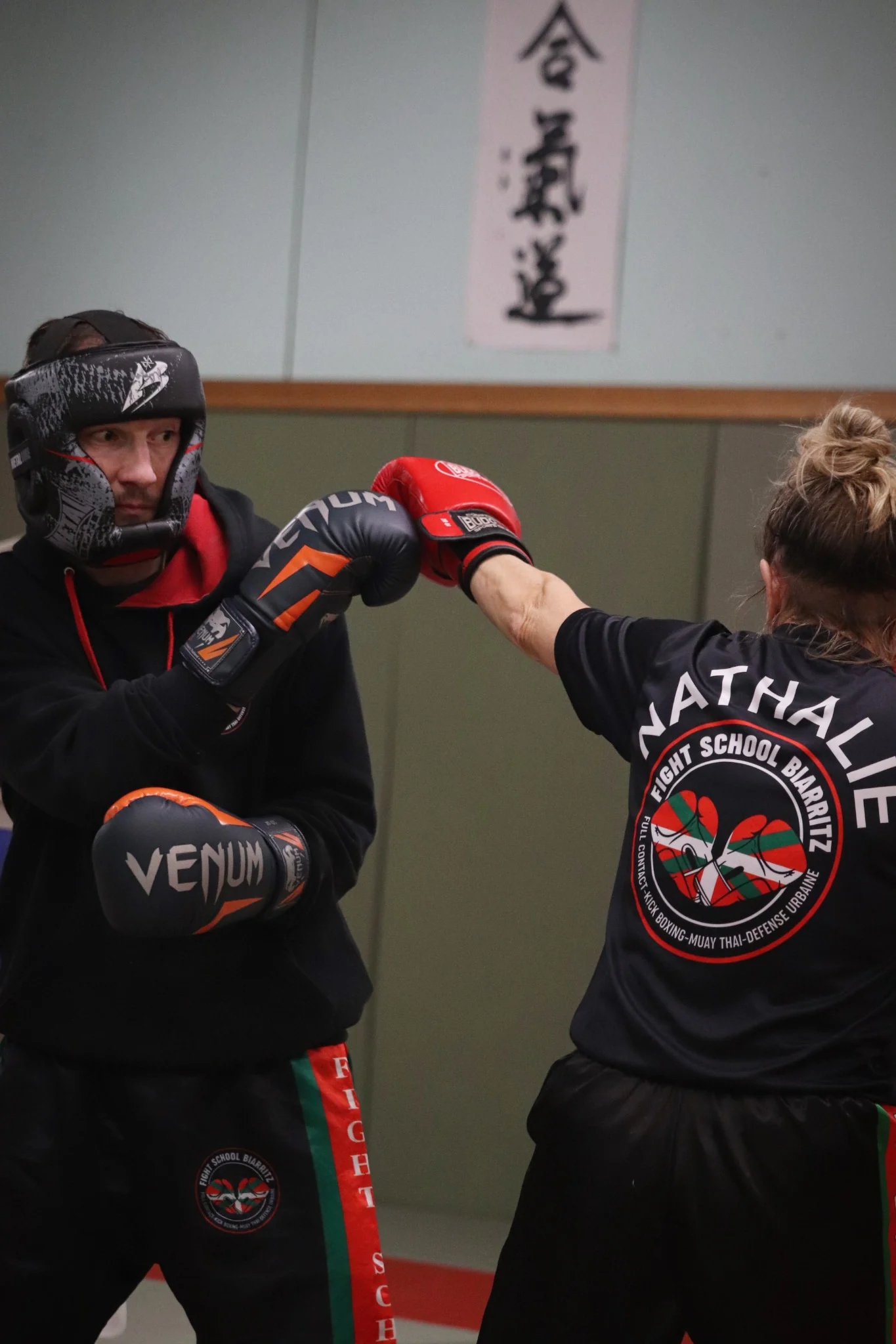 Entraînement de kick boxing au club Fight School Biarritz